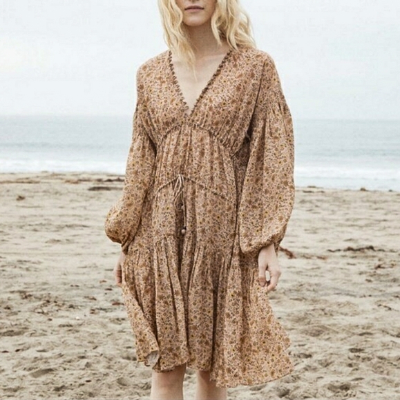 Doen Grasse Dress Jaipur Mustard Size M - Picture 7 of 7